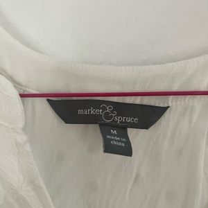 Lace White Tank Blouse